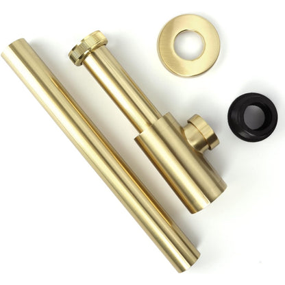 Opermaxer - Design Siphon, 200mm Tube, 1 1/4 Inch x 32mm (Brushed Gold)