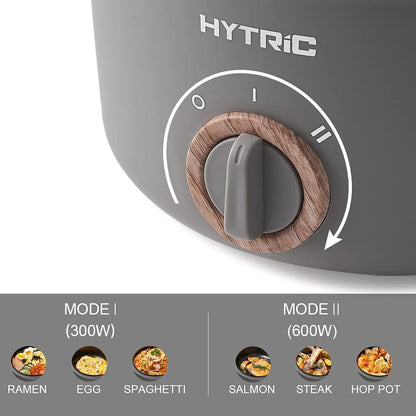 Hytric - 1.5L Mini Electric Hot Pot With Handle, Nonstick Frying Pan, Dual Power Control