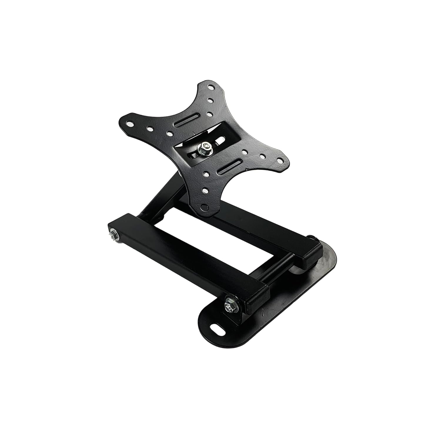 Wall mount television bracket designed for screens between 10 to 32 inches, featuring a rotating movement and made of black plastic material.