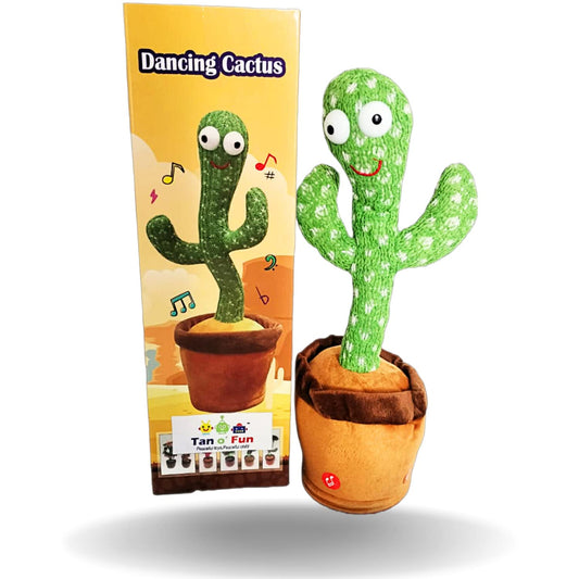 Tan O' Fun - Talking Dancing Cactus Baby Toy, Rechargeable With Recording Feature