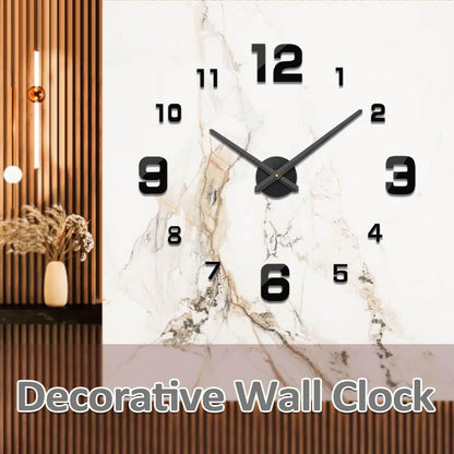 Mintime - Modern Frameless DIY 3D Wall Clock Mirror Numbers