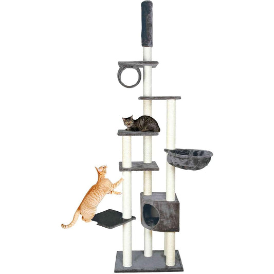 Trixie - Madrid Floor-To-Ceiling Scratching Post 245-270 Cm Platinum Grey