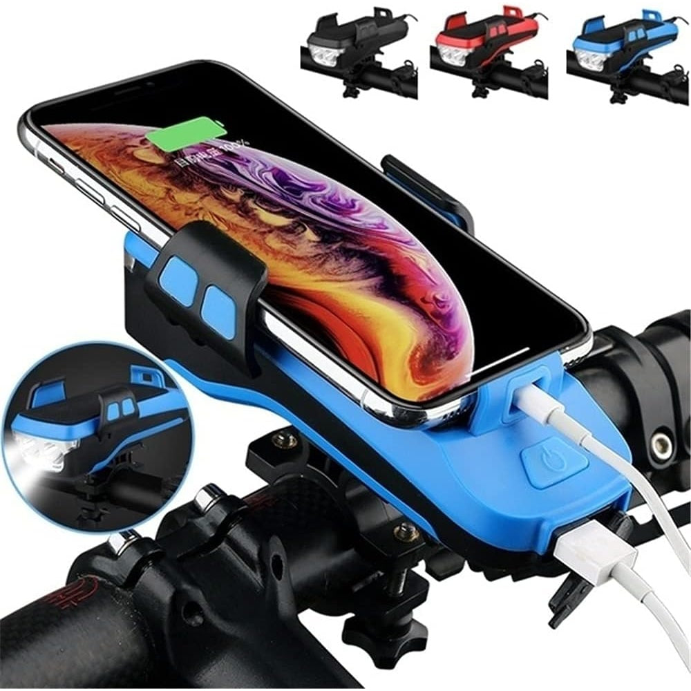 The Vendor Name Is Not Explicitly Mentioned In The Provided Columns - 4-In-1 Waterproof Bike Light, Horn, Phone Holder, Power Bank, Blue