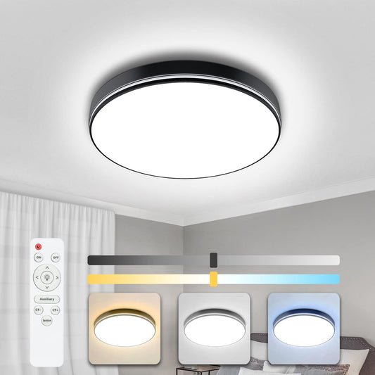 Bapro - 72W Adjustable Bathroom Ceiling Light, 3000K-6000K, Ø 50Cm Round