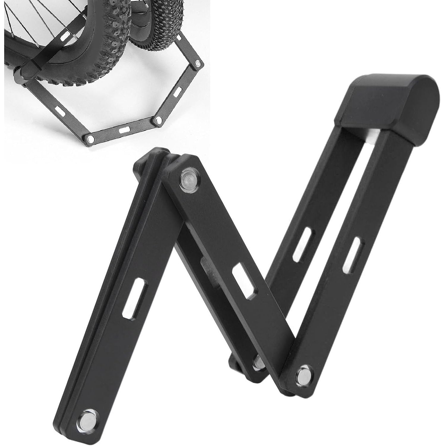 Qqmora - Rust Proof Waterproof Foldable Bike Lock (Black)