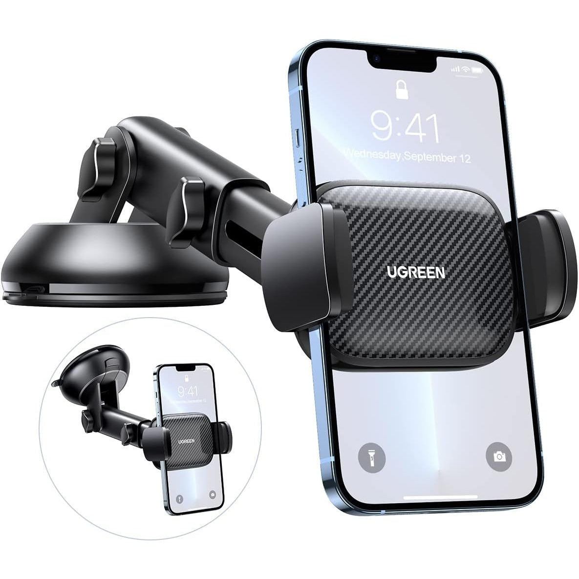 Ugreen Group Limited - Mobile Phone Holder For Car Suction Cup For Iphone, Huawei, Galaxy