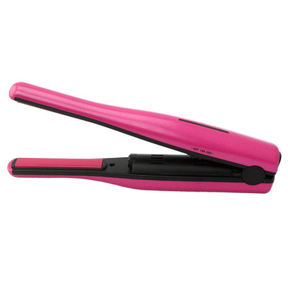 Mermaid - Portable Ceramic Hair Straightener Mini Flat Iron Wireless USB Charging (Rose)