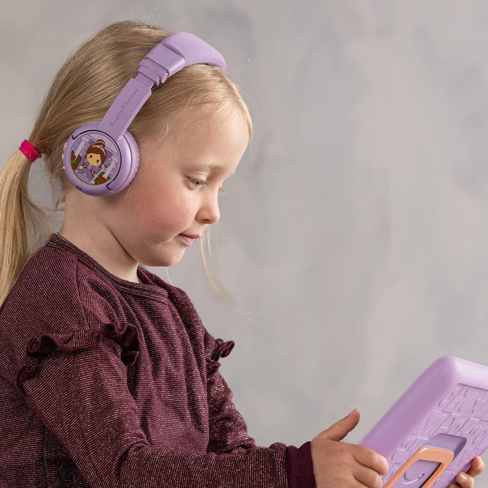 Onanoff - Buddyphones Playtime Volume-Limiting Bluetooth Child Headphones Purple