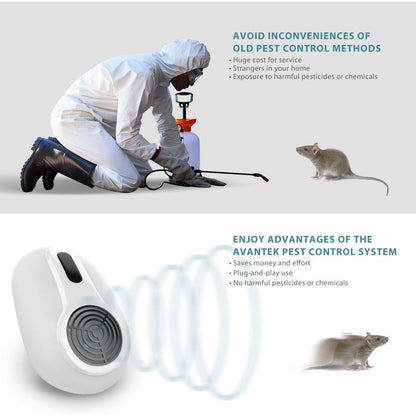 Avantek - Ultrasonic Pest Repeller For Mice & Insects, Indoor Use