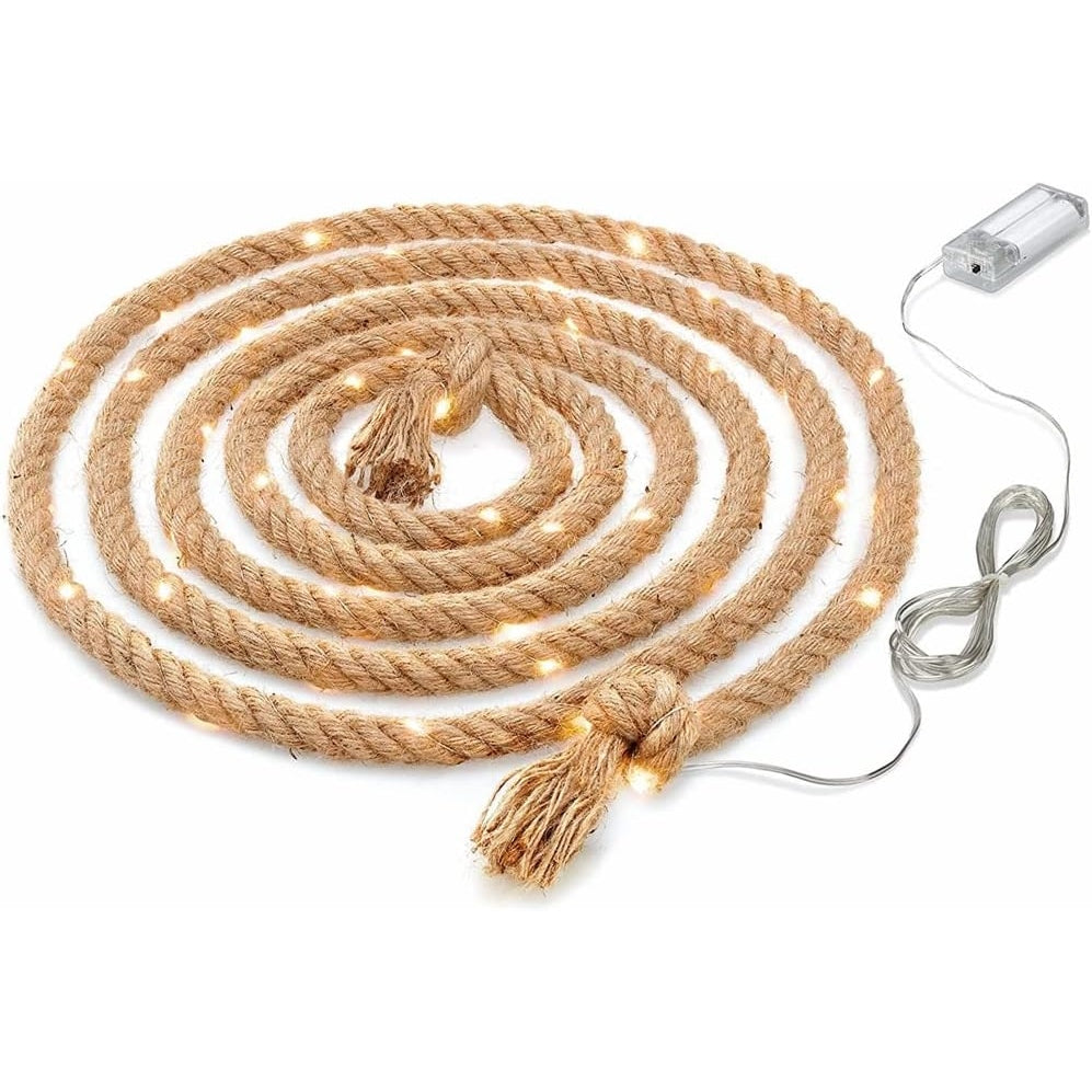 Antevía Matériaux - Jute Rope Light 200Cm With 25 Warm White LEDs