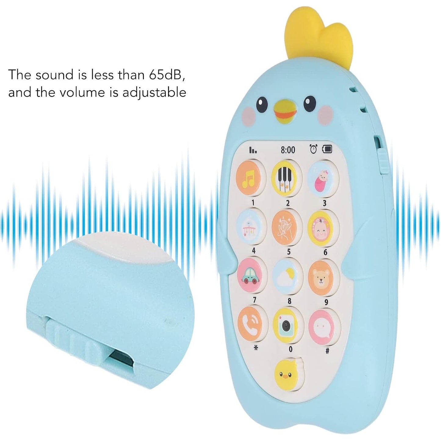 Shanrya - Baby Toy Phone, Adjustable Volume, Portable, For 18+ Months