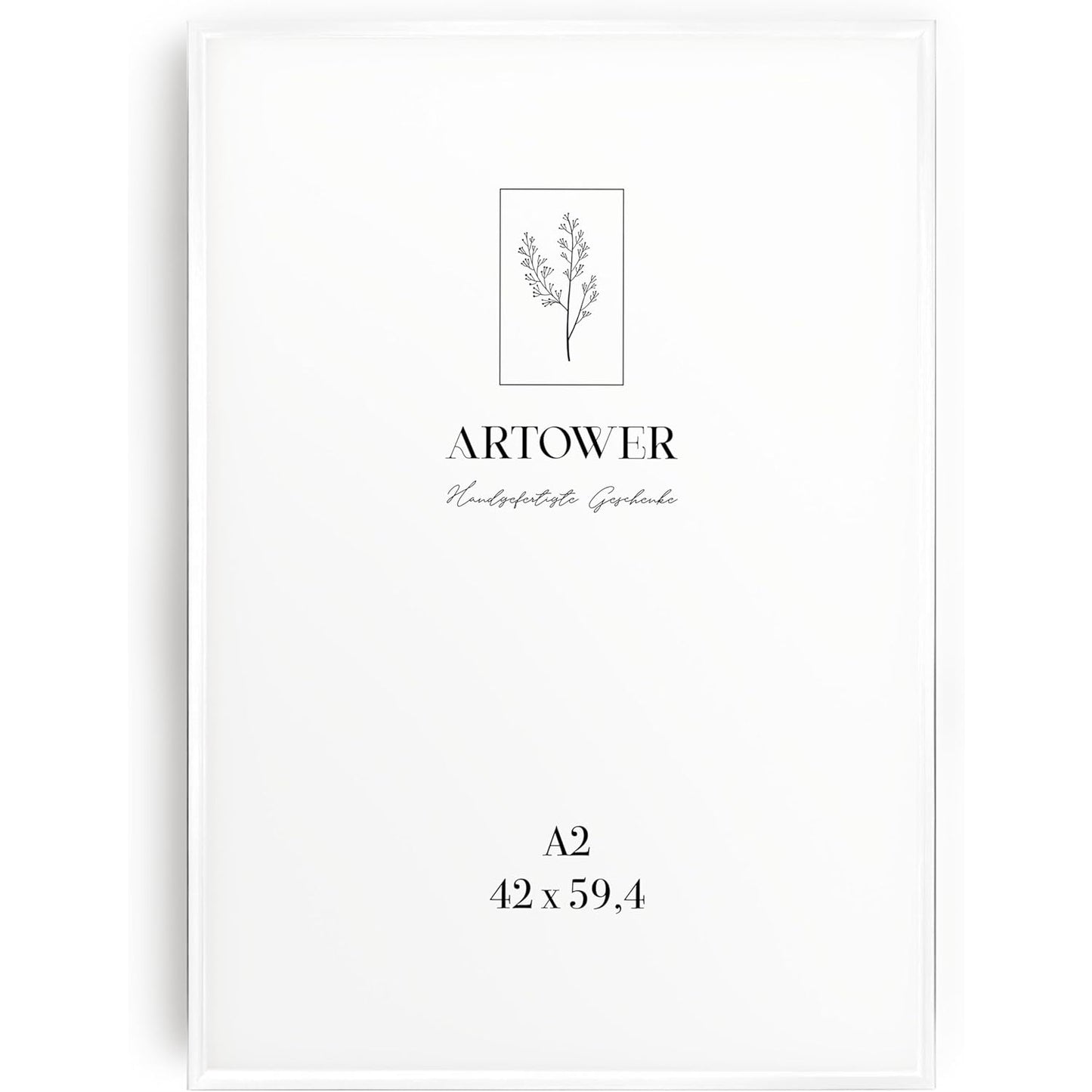 Artower - White Metal Thin Frame for Din A2 42 x 59.4 cm Poster