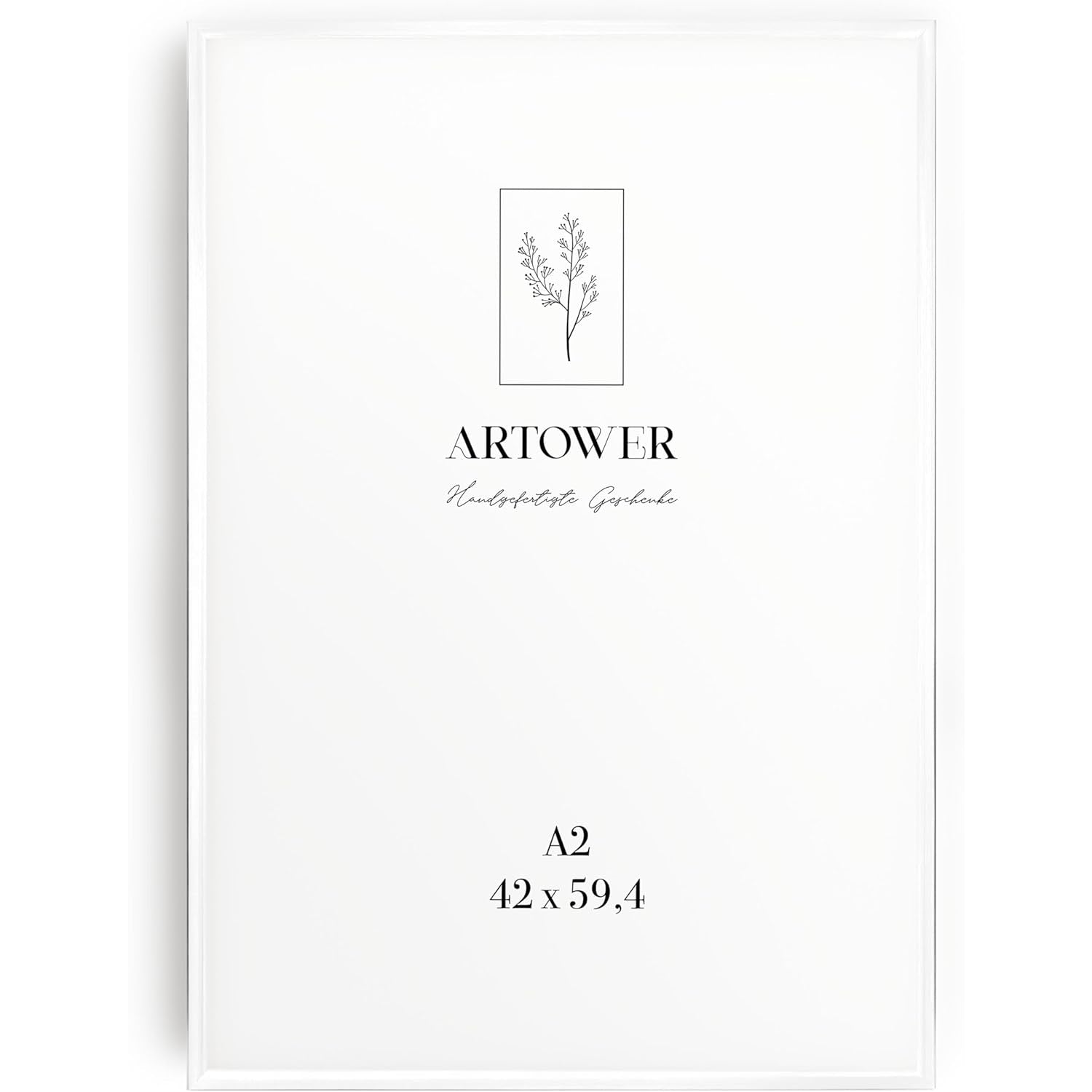 Artower - White Metal Thin Frame for Din A2 42 x 59.4 cm Poster