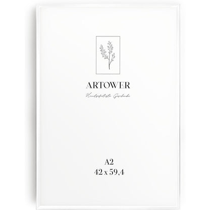 Artower - White Metal Thin Frame for Din A2 42 x 59.4 cm Poster