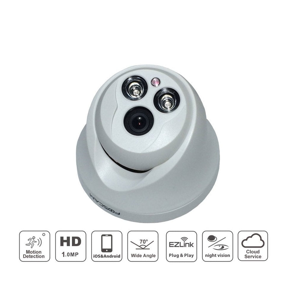 Foscam - Fi9852P Wired Mini HD Camera - White