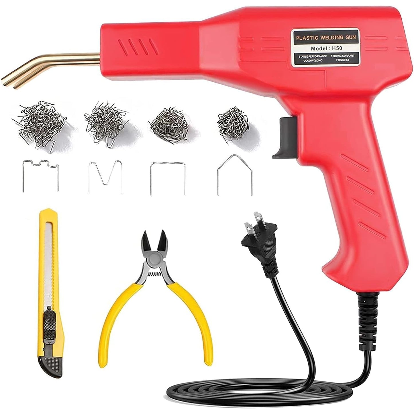 Vanwoke - 50W Hot Stapler Plastic Welding Machine Car Bumper Repair Kit