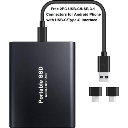 Generic - 4TB External Hard Drive USB 3.1 Type C with 3 Years Rescue Service