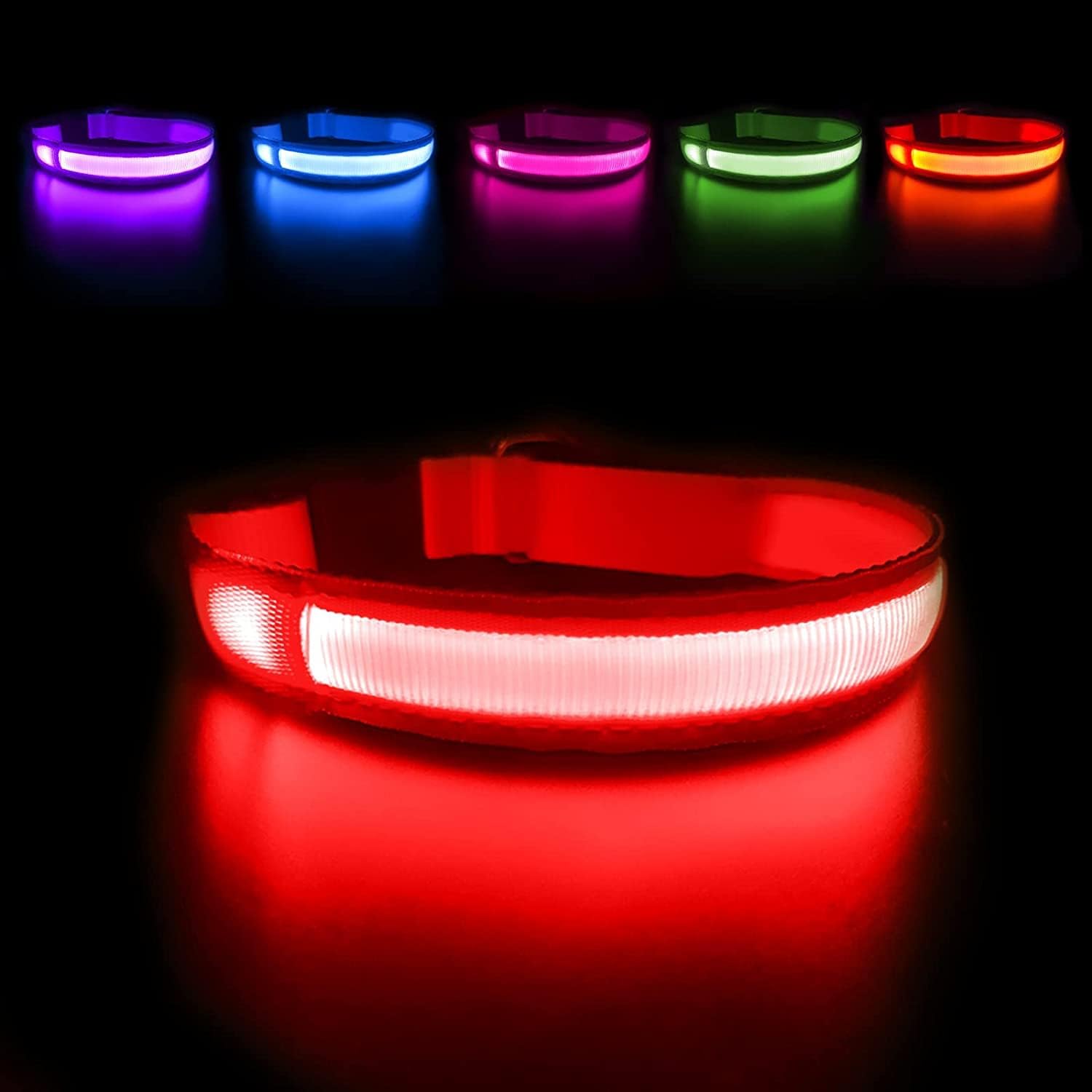 Masbrill - Led Rechargeable Waterproof Light Up Dog Collar