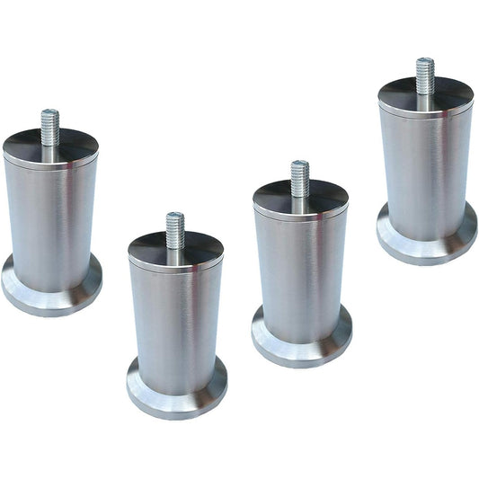 Yangxiaozahuodian - M10 Threaded Rod Adjustable Furniture Legs, Brushed Stainless Steel, 20cm