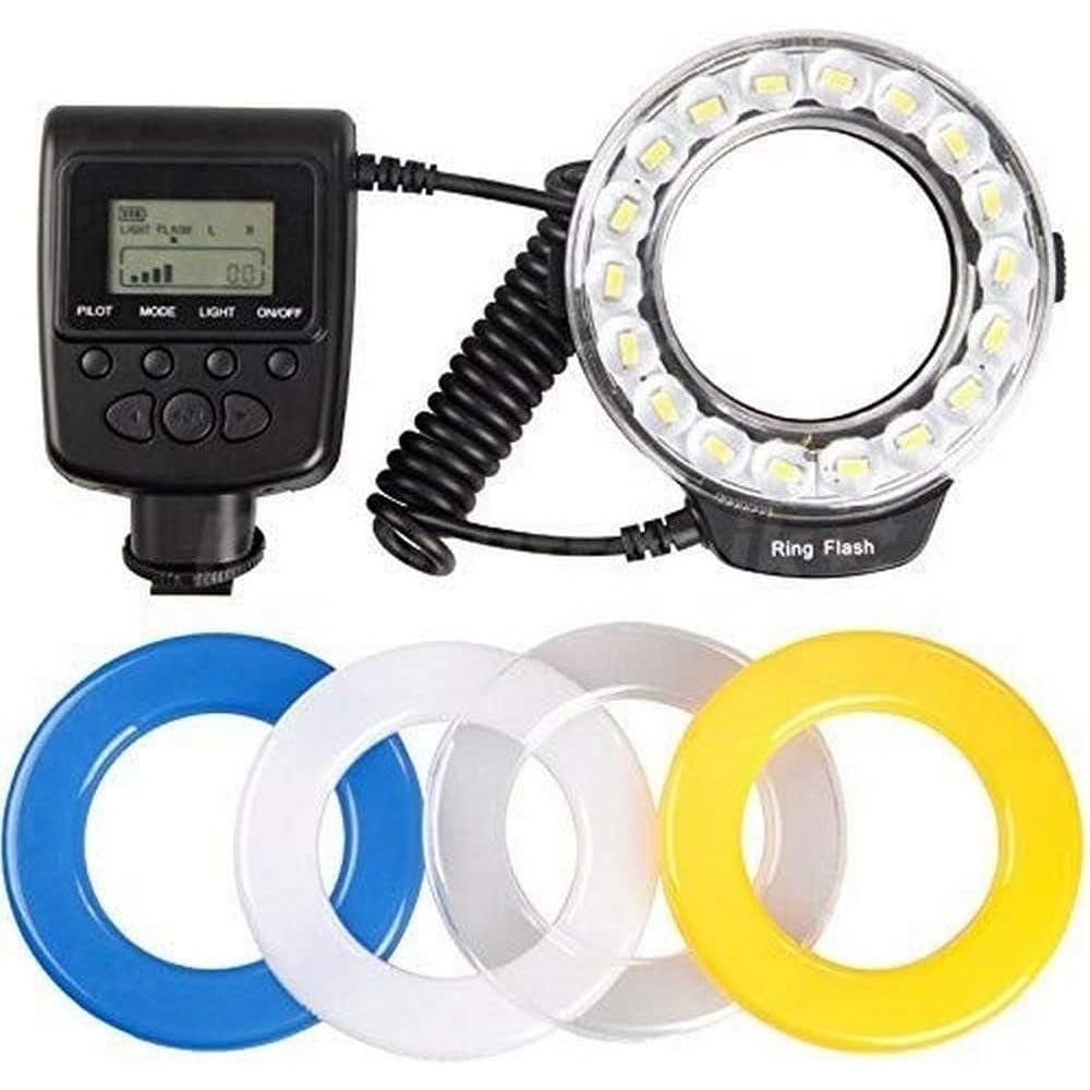 بولارويد - 18 Ring LED Macro Light With 4 Diffusers For DSLR Cameras