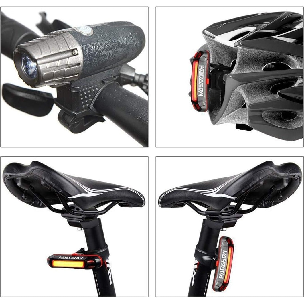 Lethend - Usb Rechargeable 300 Lumen Bike Light Set