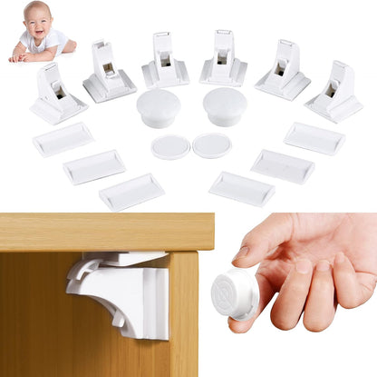 Sendis - Magnetic Child Safety Cabinet Locks (6 Locks + 2 Keys)