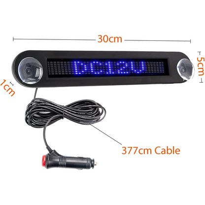 Leadleds - Remote Programmable LED Car Sign, Scrolling Message Board (Blue)