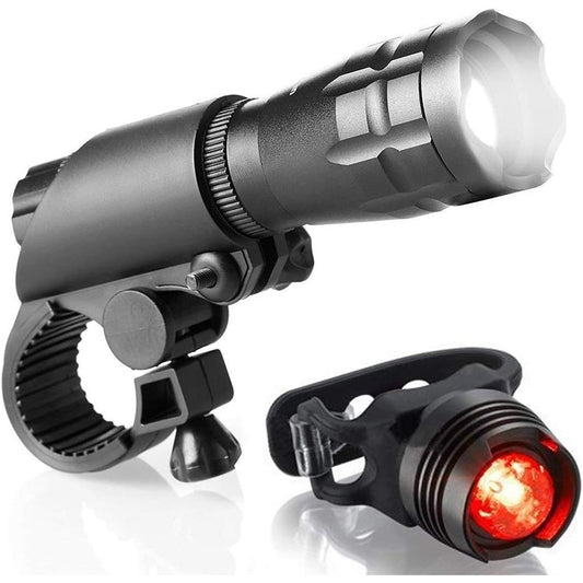 Boyuhii - 5W Mountain Bike Headlight & Taillight Set, Waterproof, Rechargeable