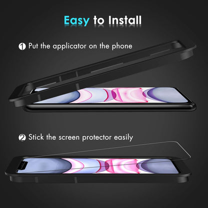 Ivoler - [4 Pack] Screen Protector & [2 Pack] Camera Lens Protector For iPhone XR/11