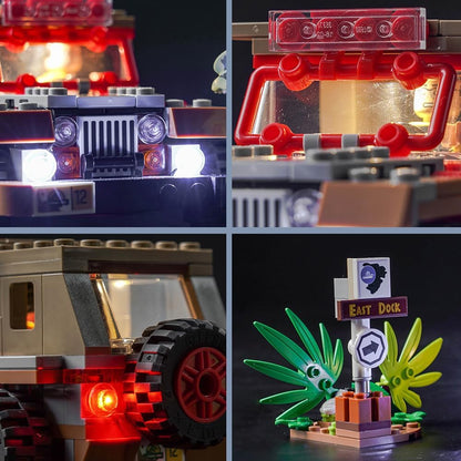 Brickbling - Led Lighting For Lego Dilophosaurus Ambush 76958 Toy Car Light Kit