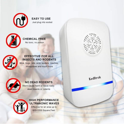 Kedbrok - Ultrasonic Pest Repeller for Mice and Mosquitoes