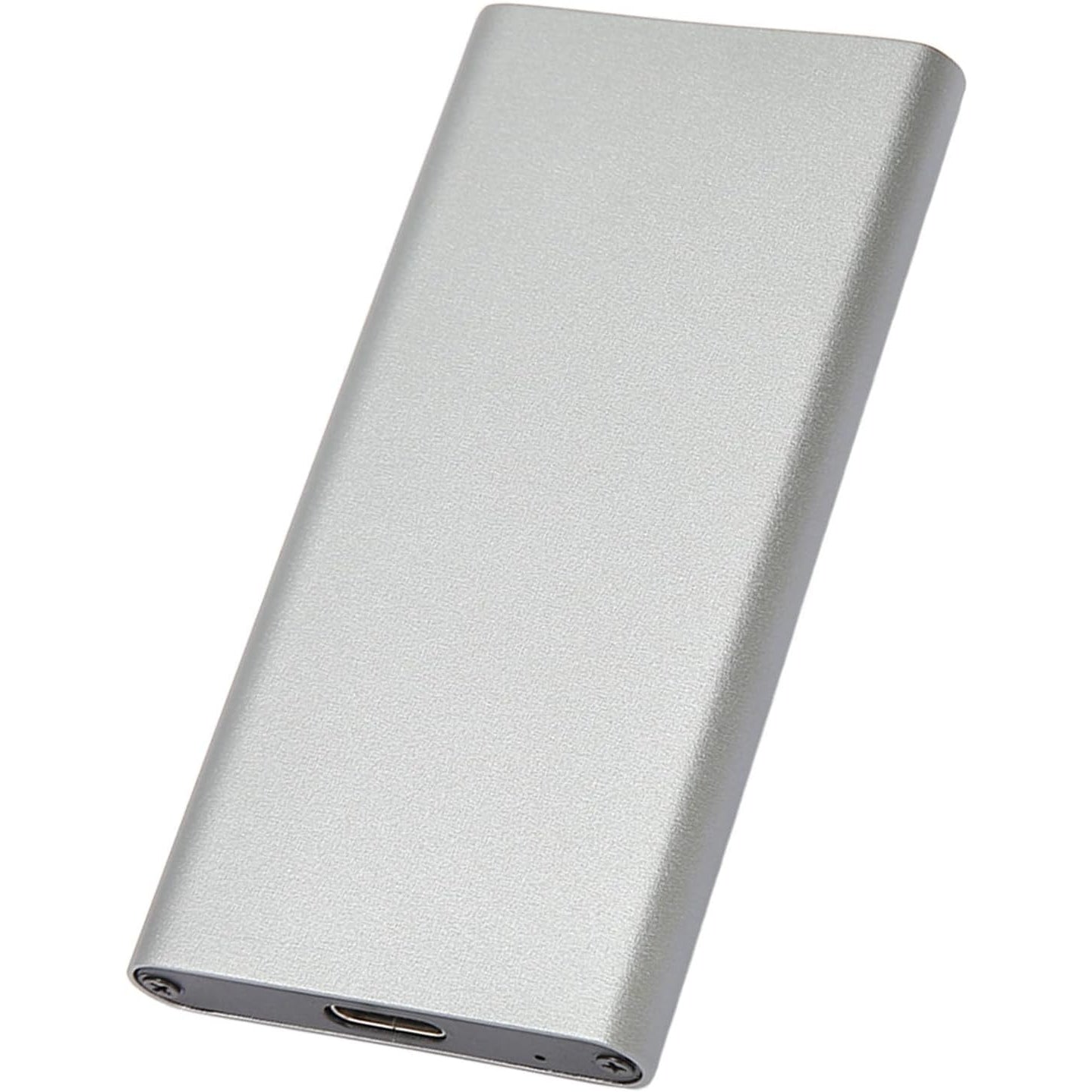 Tyep C - Portable SSD Enclosure, Type C to mSATA, Plug & Play, Silver