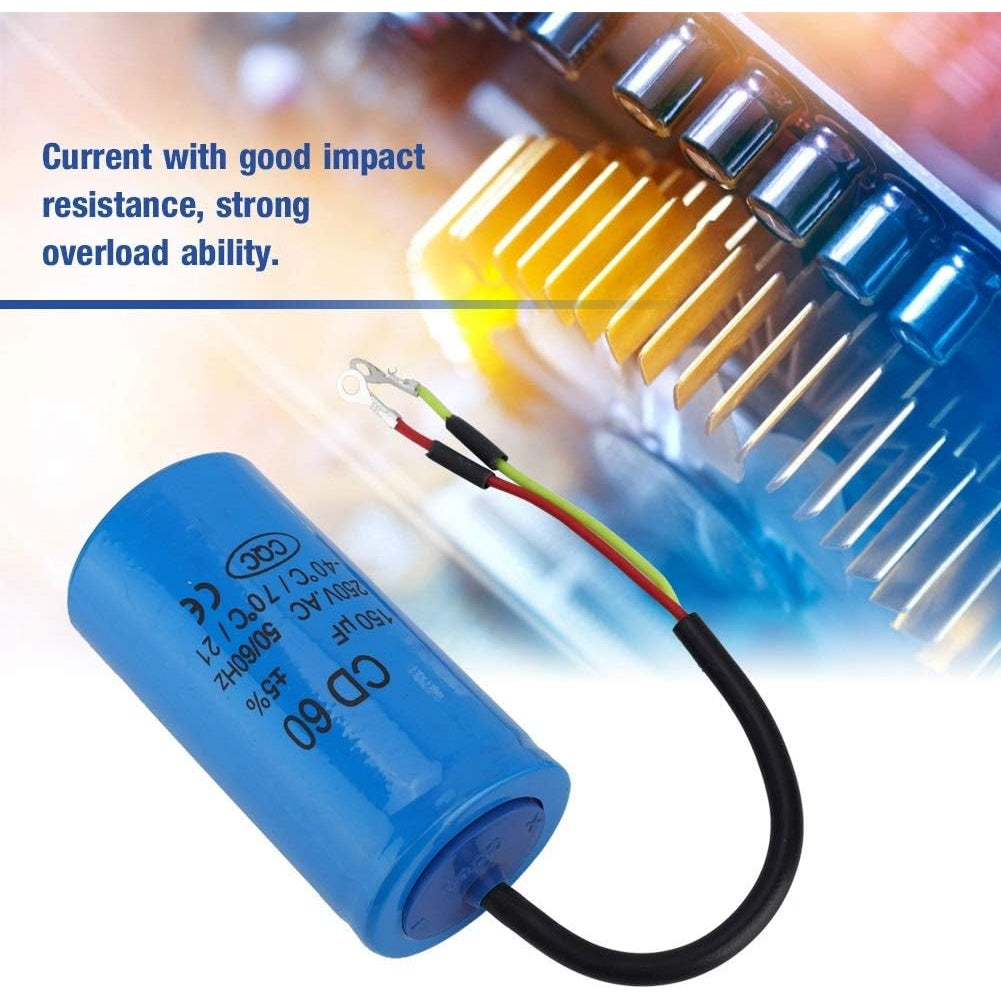 Jadeshay - Run Capacitor Cd60 250V 150Uf 50/60Hz For Motor Start Air Compressor