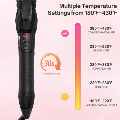 Dan Technology - 5-in-1 Curling Wand Set with Adjustable Temperature