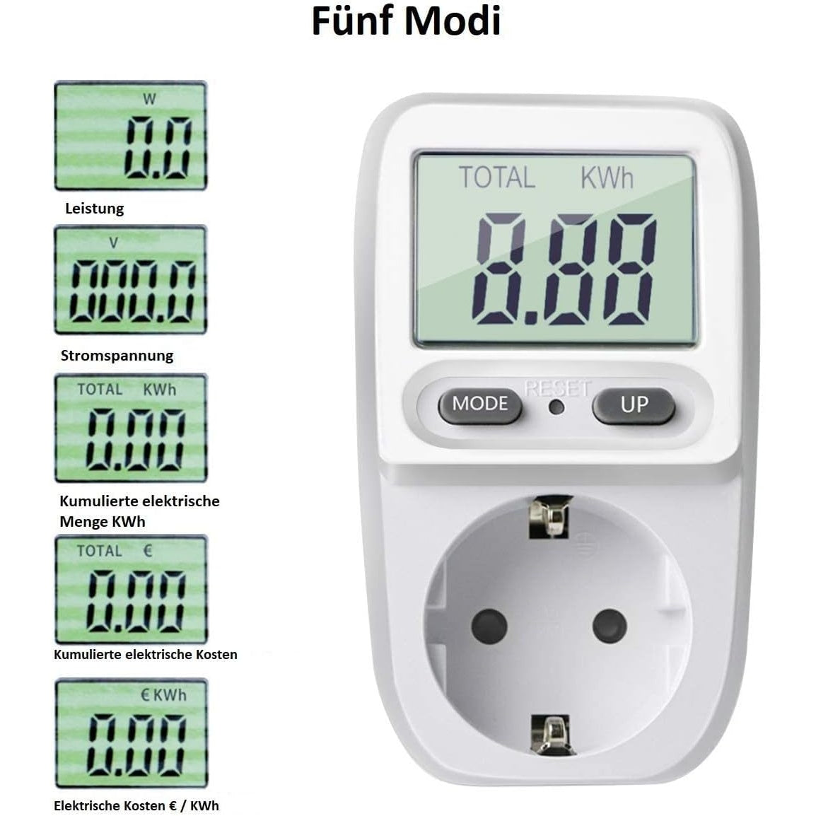 Miratic - Electricity Meter With LCD Screen For Socket