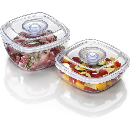 Laica - Vacuum Food Containers 1L & 2L, Transparent