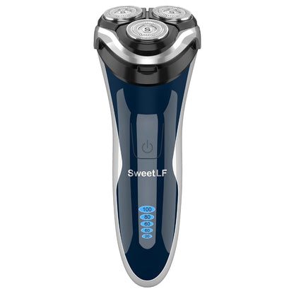 Sweetlf - Waterproof Electric Razor for Men, Type C Rechargeable, Wet & Dry, Navy Blue