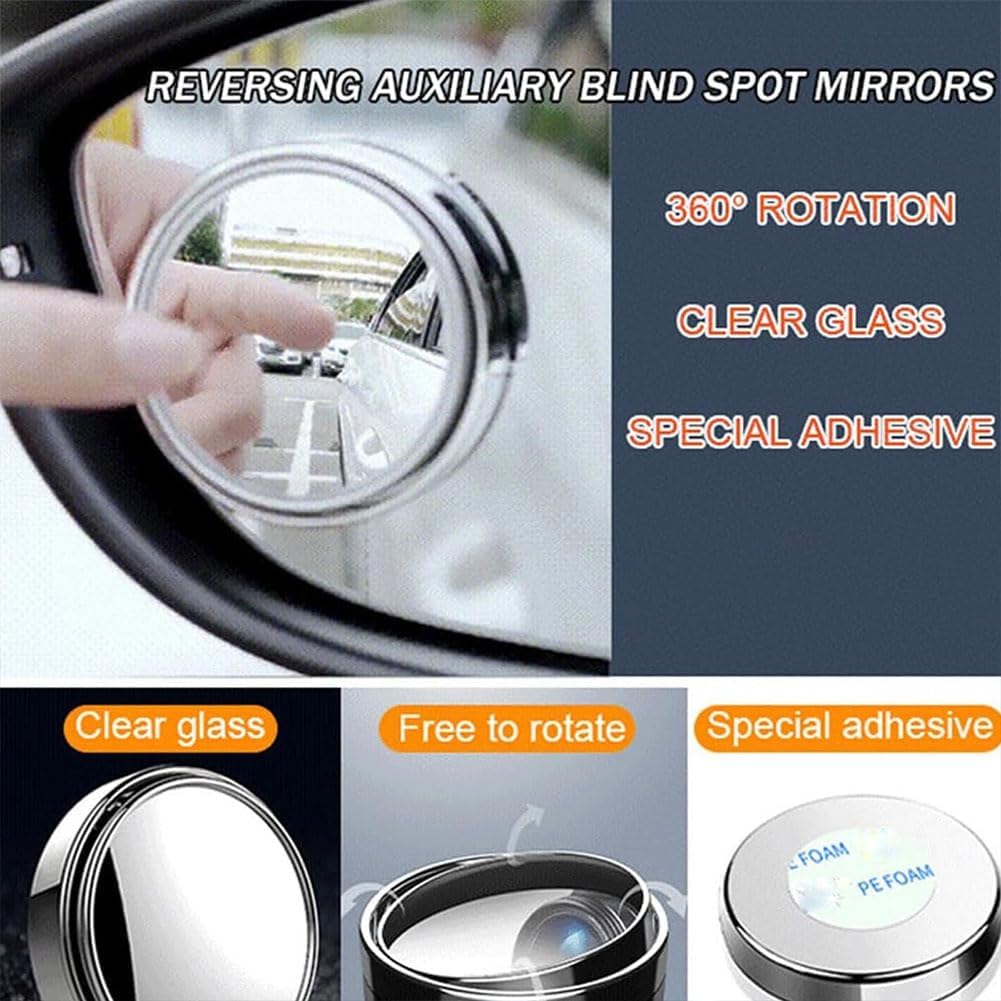 Longluan - Reversing Auxiliary Blind Spot Mirrors 2 Pack (White)