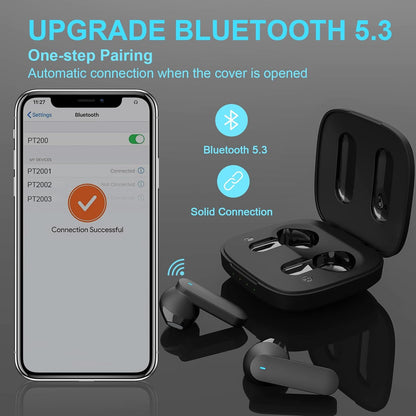 Tonomo - Wireless Bluetooth Noise Cancelling Earbuds With Mic & 42H Playtime