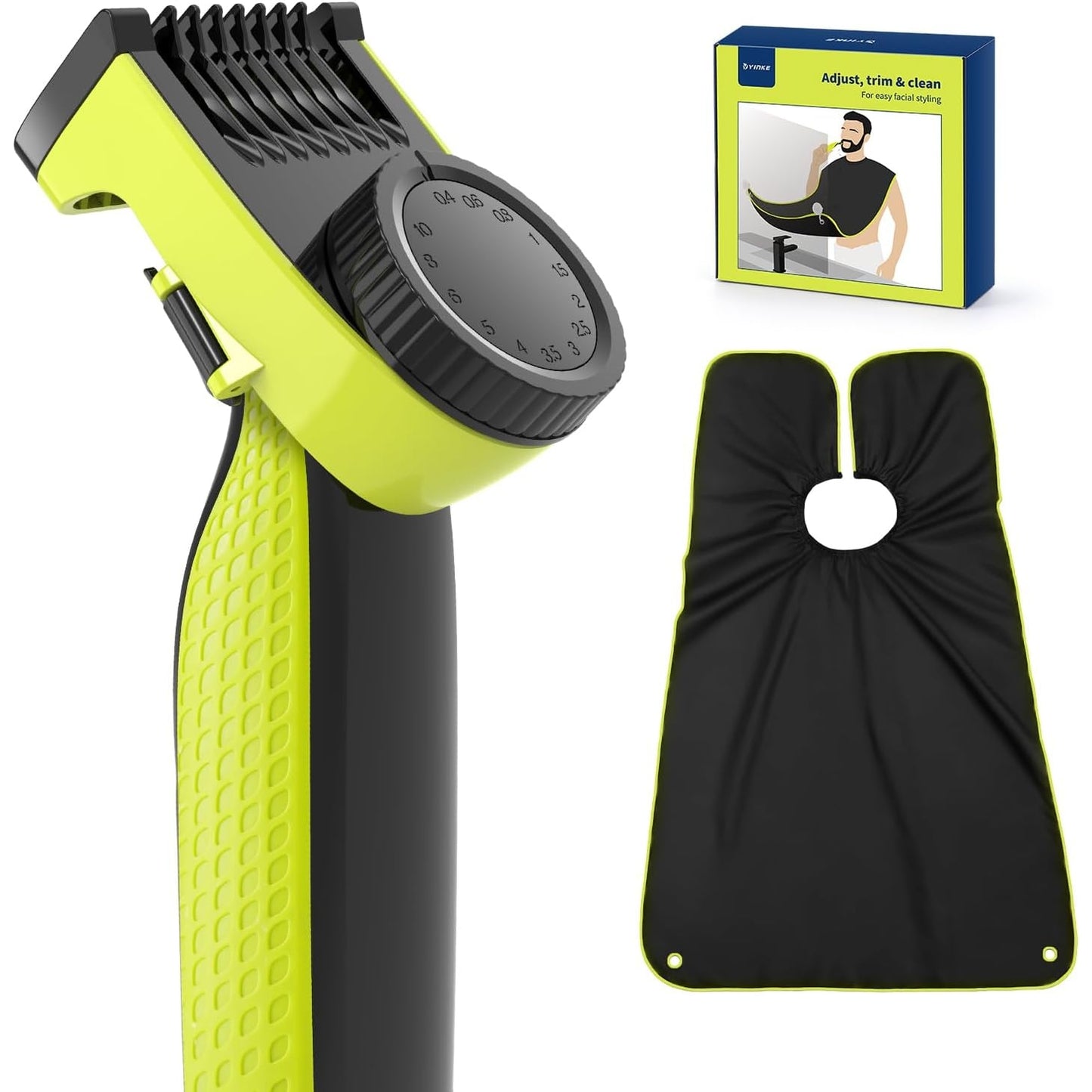 Yinke - 14 Length Guide Comb & Beard Bib For Philips OneBlade Trimmer