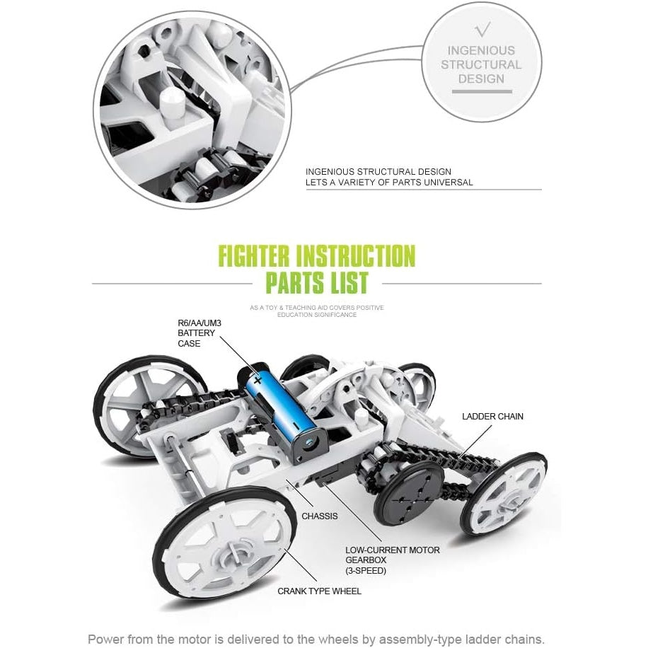 Nrbecurn - Stem 4WD Car Assembly Kit For Kids And Teens