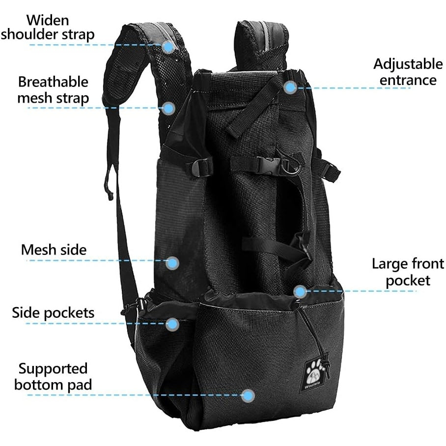 Woolala - Dog Backpack Carrier With Waterproof Lining For Hiking And Travel