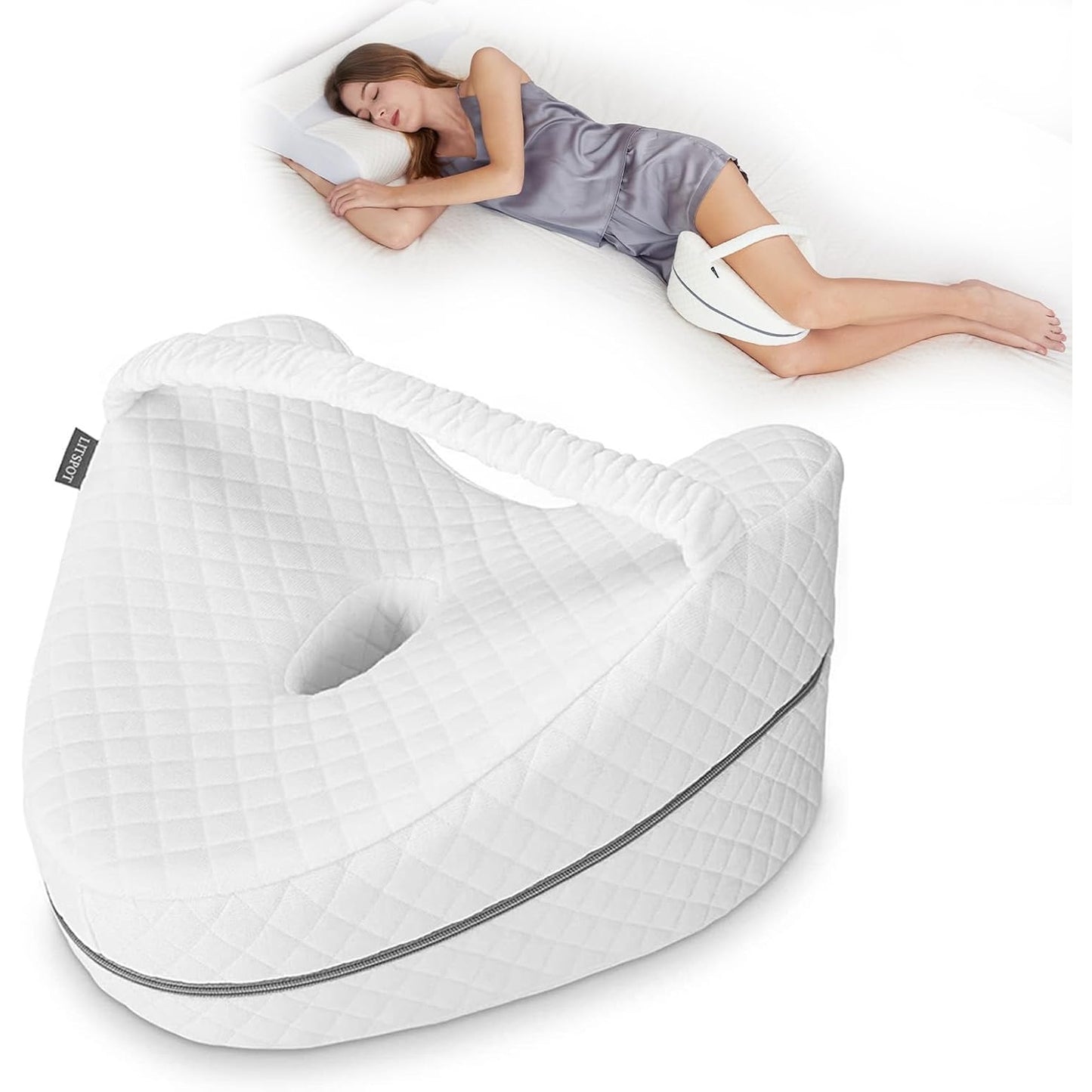 Litspot - Ergonomic Memory Foam Knee Pillow for Side Sleepers