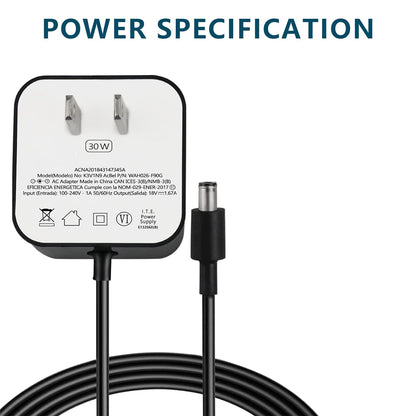 Zttxl - 30W Power Adapter for Echo & Echo Show, 5.8Ft Cord