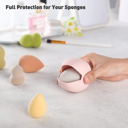 Leyix - Pink Silicone Makeup Sponge Travel Case