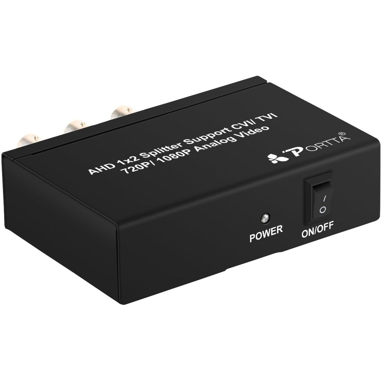 Portta - AHD/TVI/CVI Splitter 2 Ports 1x2 720P/1080P Up To 500M Plug And Play