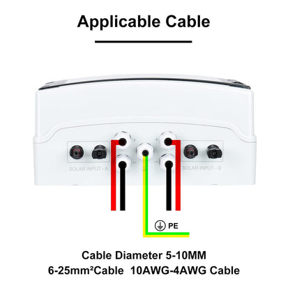 Dihool - Pv Solar Combiner Box 2 String 25A Junction Box Dc500V
