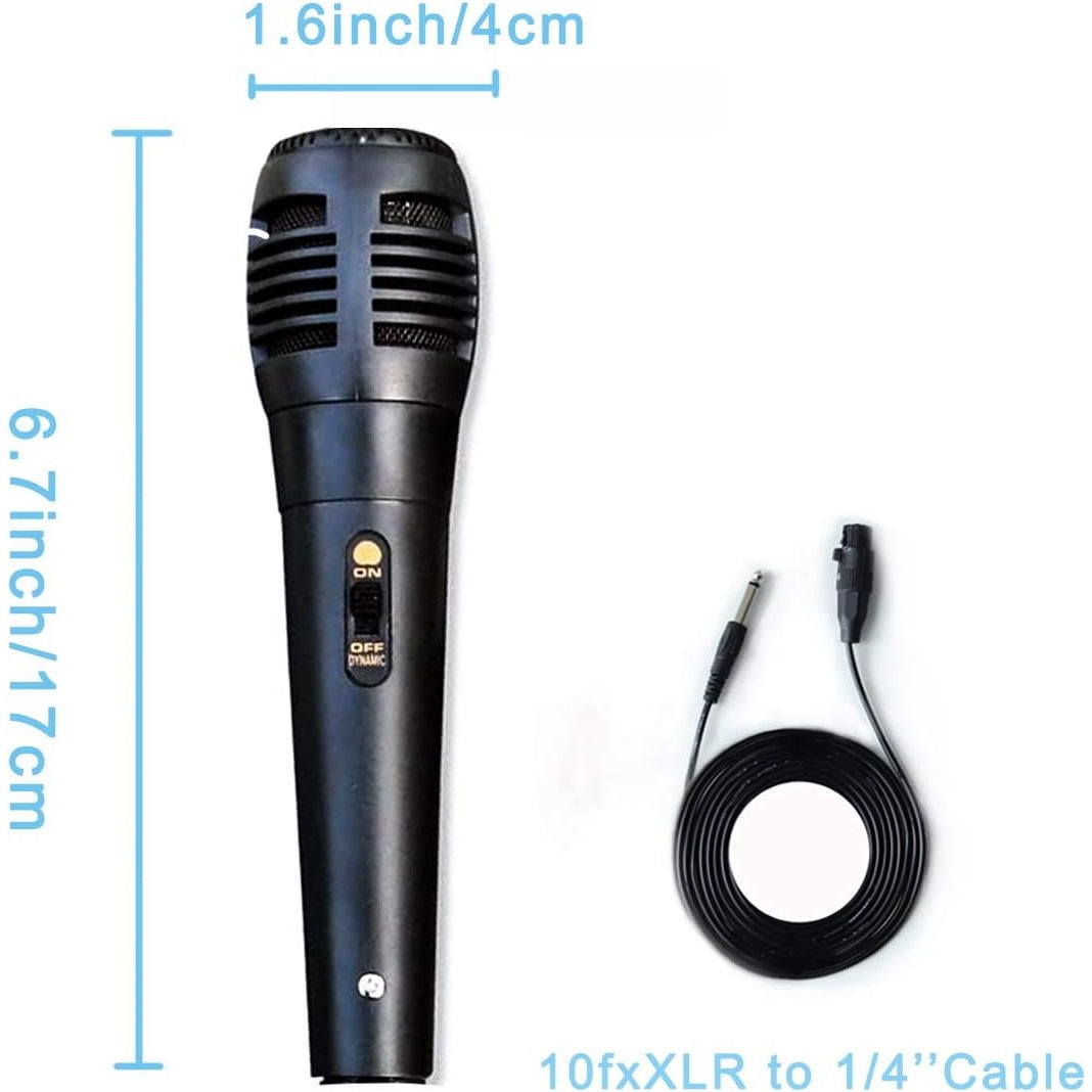 Dinan - Wired Dynamic Karaoke Microphone With 10Ft Cable