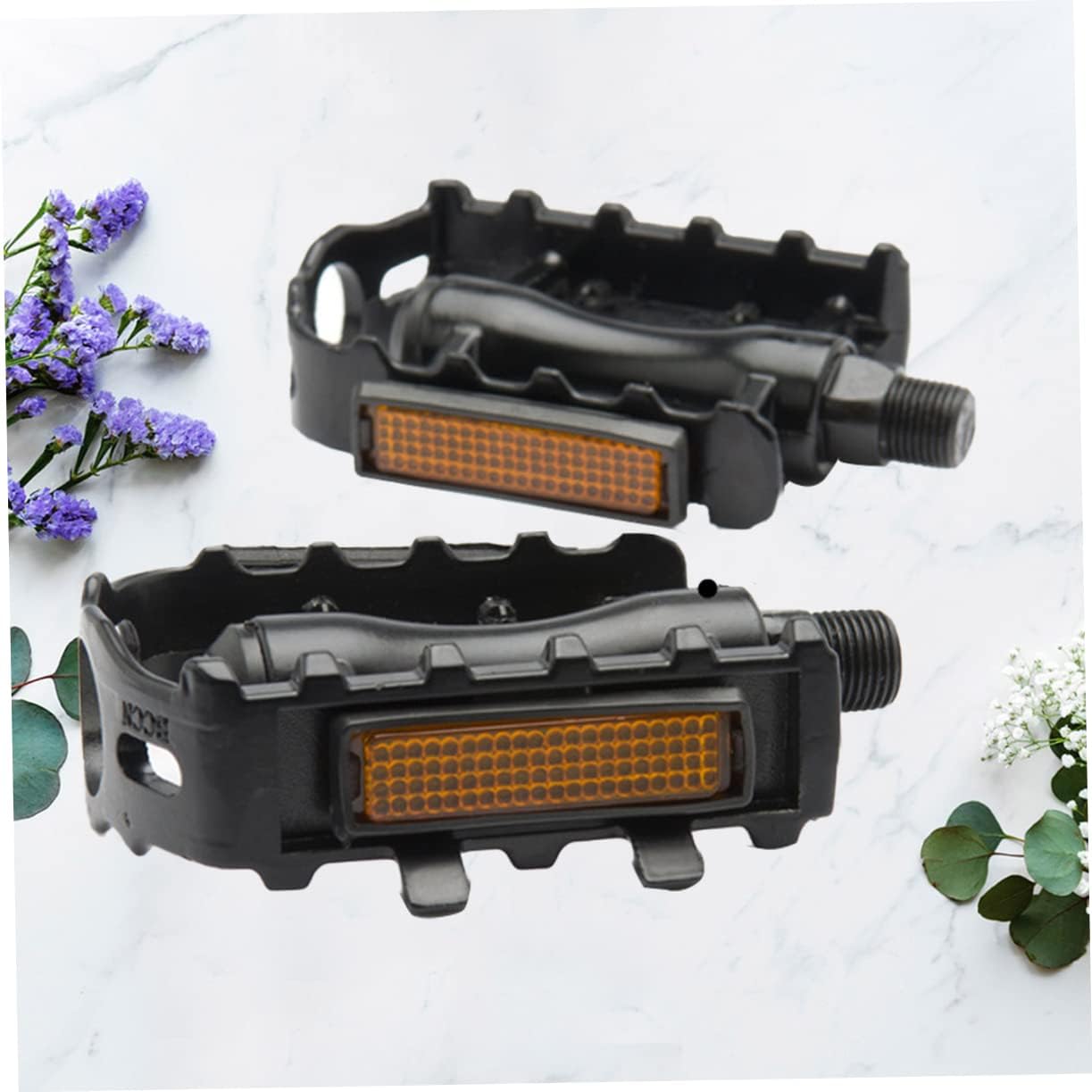 Vanzack - Black Aluminum Alloy Bike Pedals With Bling Cleats