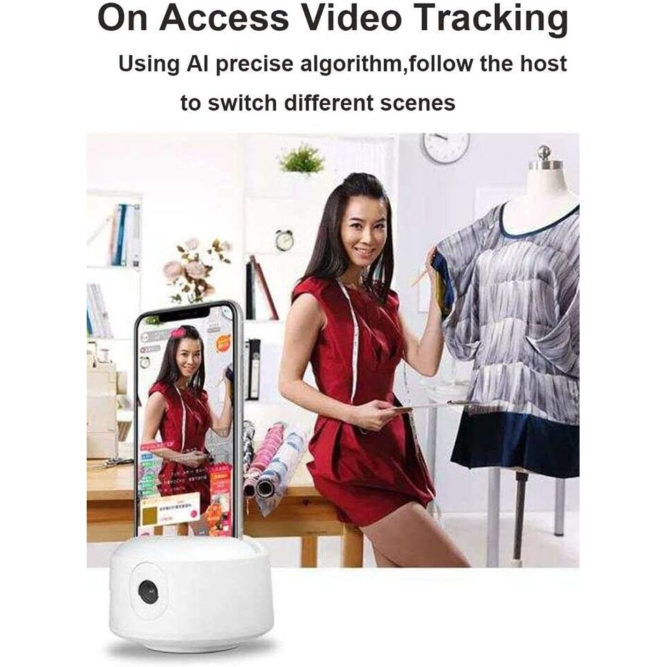 E & M Electric & Magic - 360Â° Auto Face Tracking Smart Selfie Stick & Phone Mount